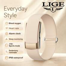 LIGE Fashionable New Smart Bracelet, Screen-Less Design, Waterproof, Multiple Exercise Modes, Exercise Tracking Records, Sleep Monitoring - View 1