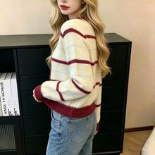 Women Sweaters - Red and White - View 7