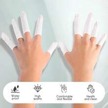 50/100/200/300pcs Disposable Finger Cots, Thickened High Elastic Rubber Finger Sleeves, Dust-Free Anti-Static Finger Protectors, Finger Hygiene Protection, Isolation Care, Home Essential Finger Cots - Solid Color - View 9