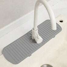 1pc Drain Mat, Sink Faucet Splash Guard, Silicone Drain Mat, Waterproof Drying Mat, Non-Slip Faucet Handle Drip Collection Tray For Kitchen And Bathroom Countertops - Kitchen, Bathroom, Farmhouse Sink Protection Mat - Multicolor - View 10