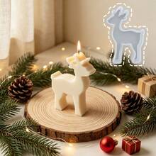2PCS Christmas Deer Decorative Ornament Plaster Resin Mold, Aromatherapy Candle Mold, Perfect For Christmas Holiday Atmosphere Decoration Making, Suitable For Handmade Crafts, Reusable - Deer Mold - View 7