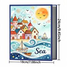 1pc Photo Album For 4*6inch Photos, Large Capacity, Full Landscape Slip-In Design, 6 Inch 200 Photos, Suitable For Preserving Casual Life Moments And Travel Scenery - A - View 3