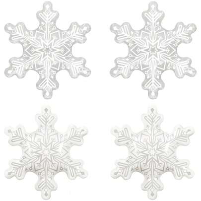 2/4Pcs 36inch Transparent Snowflake Balloons Christmas Clear Snowflake Foil Mylar Balloons For Winter Wonderland Ice Snow Theme Birthday Party Decorations