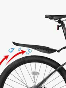 1 Set Bicycle Fender Set Portable And Adjustable Road Mountain Bike Riding Tires Front And Rear Fender High Quality Convenient Mudguards Are Suitable For Mountain Bikes And Road Bikes - Black - View 4