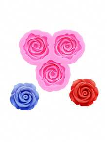 1pc Silicone Rose Flower Mold, Suitable For Polymer Clay Bouquet Casting, DIY Earring Pendant Making, Flower Resin Jewelry Accessories Clay Handmade Craft Mold - Rose - View 11