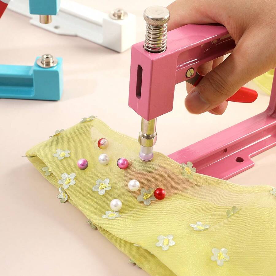 New Manual Pearl Riveting Machine 4mm, 5mm, 6mm, 8mm, 10mm Pearl Set Handmade DIY Auxiliary Tool - A - View 1