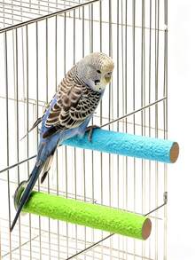 1pc Bird Beak Grinding Chewing Toy, Parrot Calcium Perch, Bird Standing Platform, Cage Accessory, Suitable For Budgies, Cockatiels, Lovebirds, Canaries - Multicolor - View 3