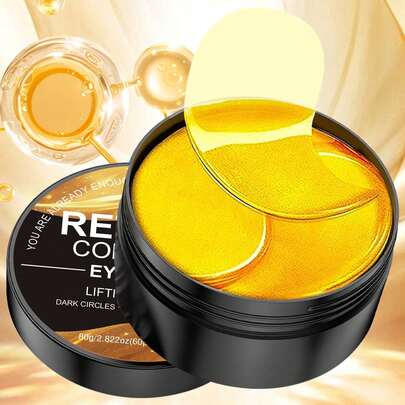Xioimy 60 buah Patch Mata Kolagen Retinol, Melembapkan Secara Ampuh, Memudarkan Lingkaran Hitam, Membuat Kulit di Sekitar Mata Lebih Halus dan Kencang, Memancarkan Kilau, Meningkatkan Elastisitas, Ucapkan Selamat Tinggal pada Kekeringan dan Kusam, Perawatan Mata