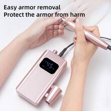 Rechargeable Nail Drill With LCD Display, Portable Electric Nail File Set With Drill Bits And Sanding Bands, Suitable For Gel/Acrylic Nails, Manicure And Pedicure - Multicolor - View 10