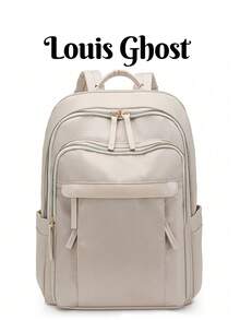 Women's Waterproof Large Capacity Backpack, Versatile And Fashionable, Suitable For Daily Outings - Beige - View 1