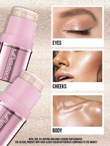 MISSLYN 1pc You Glow Girl! Highlighter Stick, Creamy Texture With Buildable Micro-Shimmer, Lightweight Long-Lasting Skin-Friendly, Face Highlighter/Blush/Brow Bone, Daily/Party/Music Festival, Y2K/Soft Makeup/Summer Glow, Highlighter Stick - #02 - View 3