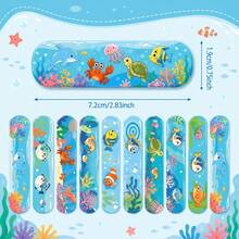 100/30/10pcs Underwater World Animals Cartoon Bandages Flexible Adhesive Colorful Cute Bandages Knuckle Fingertip Breathable Stickers (Random Pattern) - View 2