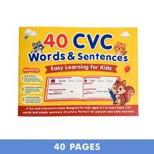 Lachilly 40 Pages CVC Words And Sentences Practice Book, Children's Short Vowel Phonics Tracing And Writing Workbook, Preschool Kindergarten Early Reading Activity Worksheets, Children's English Phonics Learning Supplies, Student Handwriting Practice - Multicolor - View 9