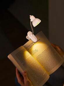 1pc Clip-On Mini Portable Book Light, Includes Battery, Adjustable Arm, Bedside Reading Light, Mini Reading Light, Bedroom Night Reading Light - Yellow Light - View 5
