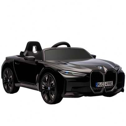 aosom HOMCOM Mașină Electrică Pentru Copii 3-6 Ani Cu Licență BMW, Cu Telecomandă, Claxon și Faruri, 115x67x45 Cm, Neagră