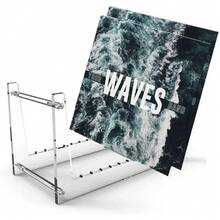 Multifunctional Vinyl Record Storage Rack! Moisture-Proof And Wear-Resistant Bookshelf, File Arrangement+Star Magazine Display - Transparent - View 3