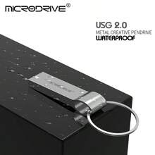 Microdrive Metal USB 2.0 Flash Drive Portable Thumb Drive With Key Ring Loop Waterproof Pendrive External Memory Stick For Laptop PC Computer Office Daily Storage - View 5