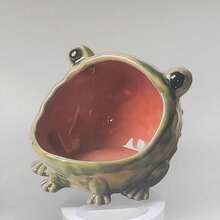 1pc Cute Frog, Funny Big Mouth Figurine, Suitable For Key Tray, Entryway, Desktop, Home, Kitchen, Office Decoration - Multicolor - View 6