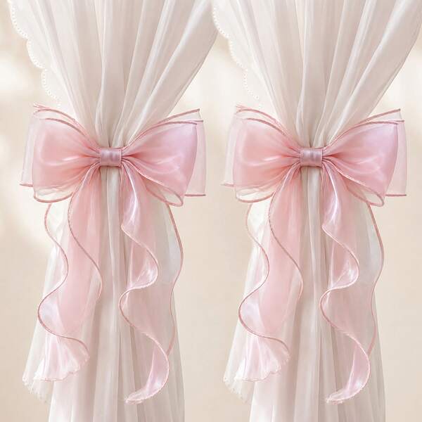1pc Floral Knot Curtain Tieback, Luxury Pearl Curtain Clip, Vintage Curtain Holder, Braided Curtain Rope Tieback, Bohemian Style Curtain Fastener, Home Decor Accessory, Suitable For Bedroom, Living Room, Kitchen, Bathroom, Hotel, Party, Wedding, Festival, Housewarming, Birthday, Graduation And Other Occasions, Also Can Be Given As A Gift, Room Decoration, Home Decor And Accessories, Curtain Rod, Curtain, Bedroom Essential, Bohemian Style Room Decor, Room Decor > Aesthetic, Bedroom Supplies, Garden, Kitchen Curtain, Decorative Style