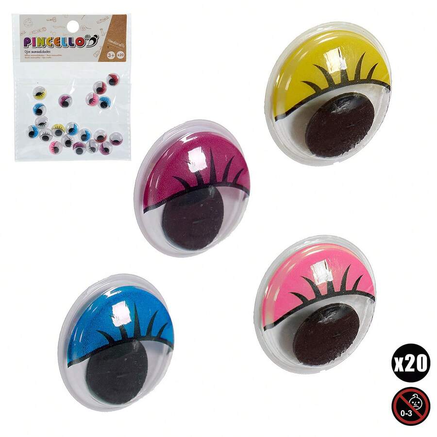 Dam Set Of 20 Eyes For Crafts. - Multicolor - View 1