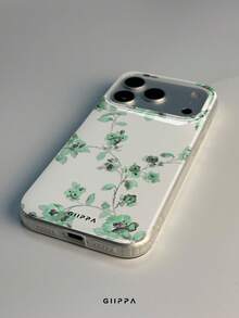GIIPPA 1件小花圖案設計手機殼，適用於Phone 17 Pro Max，相容Phone 16 Pro Max、15 Pro Max、14 Pro Max，韓系高端時尚趣味手機殼，相容11/12/13/14/15/16 Pro Max Plus，優雅設計男女皆宜，送給女友的完美禮物，適合聖誕節、情人節、復活節、婚禮季與生日 - 綠色 - 查看 5