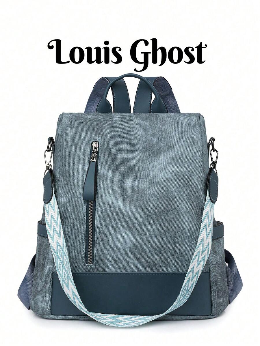 Women's High-End Anti-Theft Backpack; Latest Women's Personalized Casual Soft Leather Backpack; Large Capacity Expandable Multi-Function Travel Backpack; Multi-Purpose Schoolbag - Multicolor - View 1