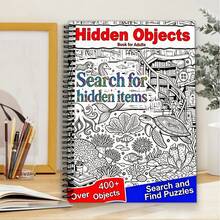 1pc Hidden Object Puzzle Game Book, Coloring Book, Tracing Book, Drawing Book, Doodle Book, Coloring Book, For Hidden Object Puzzle, Focus Training And Coloring Doodle, Suitable For Home Leisure, Hobby Puzzle Entertainment In Various Scenarios, Suitable For Women, Teen Puzzle Enthusiasts, Massive Underwater Treasure Ocean Creature Hidden Objects, Spiral Bound For Smooth Flipping, Rich Detailed Line Art, Combines Hidden Object And Coloring Dual Gameplay, Relieves Stress And Passes Leisure Time, Can Be Used As Holiday Gift. - Multicolor - View 8