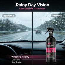 JB-XPCS Glass Hydrophobic Coating For Car Windshield, Rearview Mirror, And Side Windows, Water-Repellent Plating Liquid, Raindrops Bead Up And Roll Off, Anti-Stain, Water-Resistant, Improves Driving Visibility In Rain, Glass Protection Coating Agent YT0403 - YT0403 - View 5