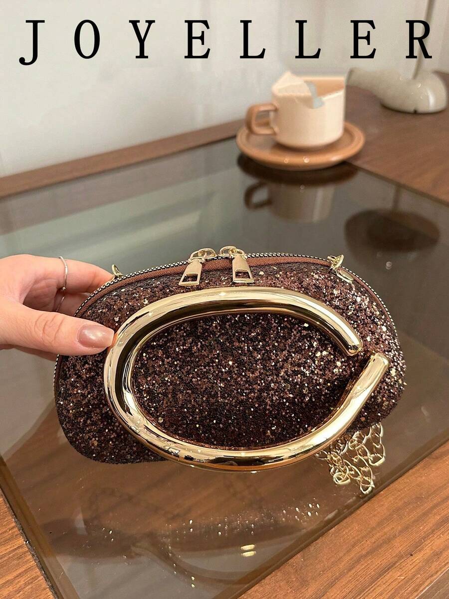 棕色手拿包 - 情人节理想之选，舒适时尚，款式别致，个性化礼物之选，2026 年新款配饰，适合各种场合，尽显时尚格调，价格亲民，尽享奢华体验。
