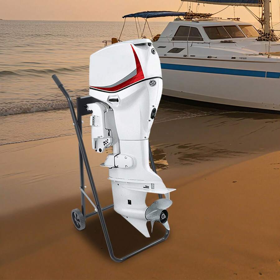 Black Multi Purposed Engine Stand Outboard Boat Motor Cart, Outboard Boat Engine Carrier For Workshops, On Cars, At Docks, On Transport Boats - Black - View 1
