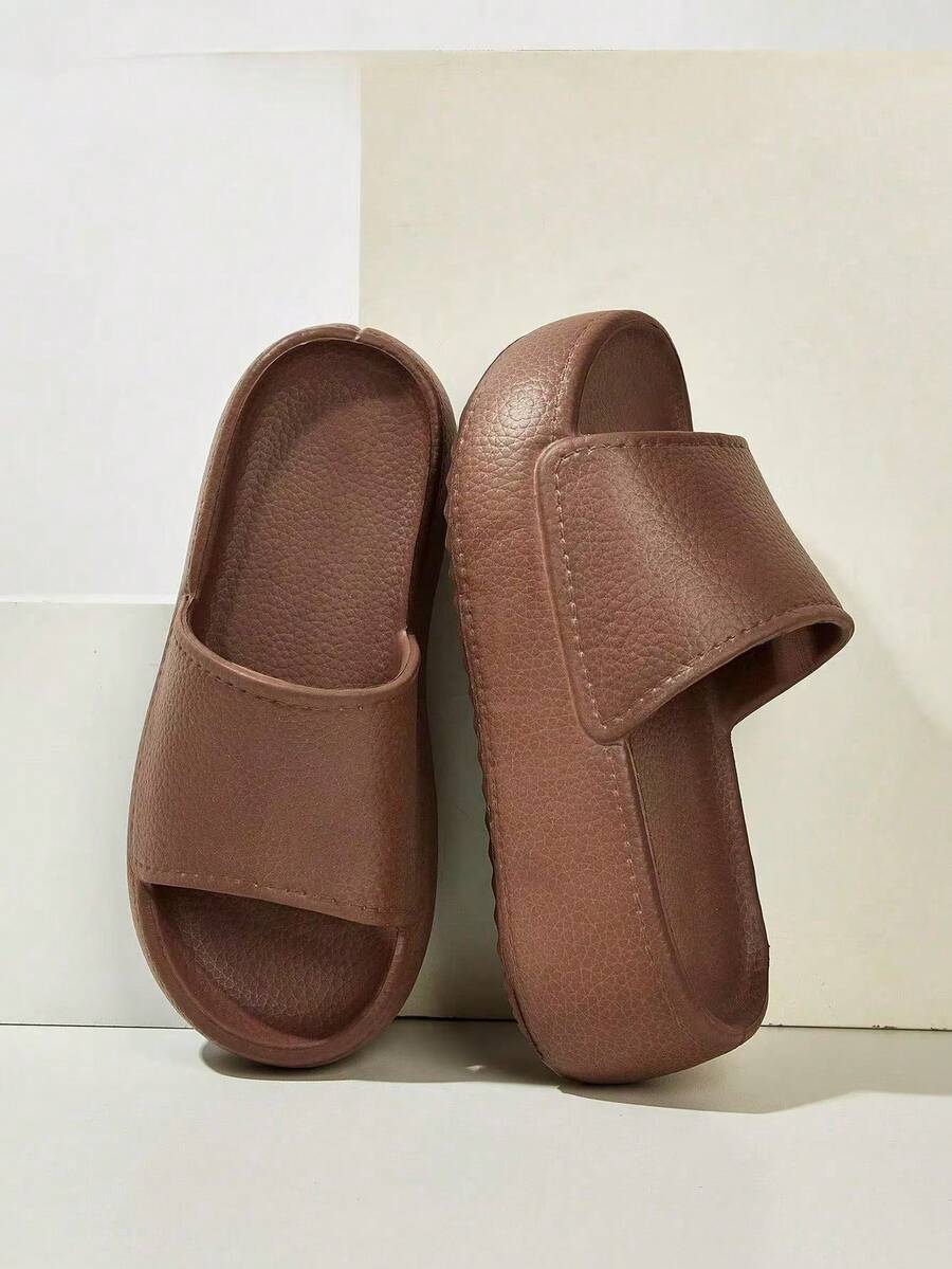 luofu Women's Thick Sole Sandals, Fashionable And Comfortable, Thick Sole High Heel Slippers, Suitable For Summer Beach Outdoor Activities,Holiday Essential - Brown - View 1