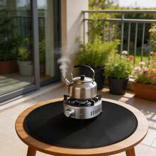 Black Fire Pit Mat Round Under Grill Mat Round Firpit Mat - 1PCS - View 1