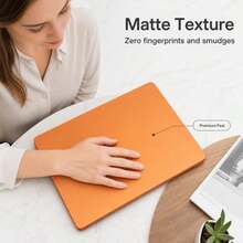 1pc Orange Fruit Laptop Protective Case, Compatible With Macbook Air 13, Matte Orange, Compatible With M2 M3 M4 M5 Air 13.6 Inch, Hard PVC Shell, Air 15.3 Shockproof, Birthday Gift, Back To School Gift - View 3