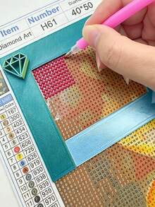 Diamond Painting Right‑Angle Alignment Ruler Tool, Precise Diamond Positioning Helper, Convenient Auxiliary Accessory To Align Diamonds On Canvas For Easier Diamond Painting Work - A - View 6