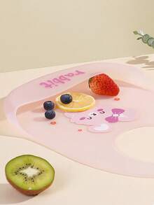 1pc Lightweight Silicone Baby Bib, Portable Dust-Proof, Water-Proof, Oil-Proof, Stain-Resistant, Silicone Material - Multicolor - View 8