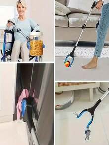 Extra Long Folding Grabber, With 360° Rotating Non-Slip Claw And Magnetic Tip, Suitable For Outdoor Trash Collection, Home Cleaning, Trash Pickup, Heavy Duty Grabber, Suitable For Indoor And Outdoor Use, Suitable For Elderly People, Can Be Used With Wheelchair Reach Tool - One Size Fits All - View 8