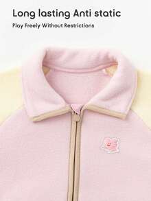 Balabala Infant Fleece Jacket, Soft, Warm, Anti-Static, Comfortable, Boys & Girls, Autumn/Winter - White Red - View 6
