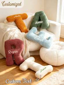 Personalized Initial Plush Decor, Customized Name Letter Sign, Suitable For Bookshelf And Nursery Decoration, Christmas Gift - Multicolor - View 5
