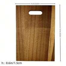 Solid Wood Cutting Board With Hanging Hole, Kitchen Accessories, Home Goods, Kitchen Essentials, Kitchen Decor, Multi-Functional Food Preparation Board, Suitable For Meat, Fruit, Vegetables, Cooked Food Platter - Brown - View 9