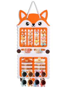1pc Cat/Dog/Deer/Fox Animal Felt Hair Accessory Storage Bag, Cartoon Fun Hair Clip And Headband Organizer Bag, Home Decor Storage Bag, Suitable For Wardrobe, Bedroom, Vanity And Closet - Multicolor - View 14