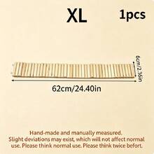 1pc Solid Wood Natural Wood Fence Bendable Hamster Ladder Bridge, Multiple Sizes S-XL 28-62cm Flexible DIY Fence Cage Interior Decoration Toy, Suitable For Hamsters, Guinea Pigs, Parrots And Other Small Pets, Small Animal Fence Cage - one-size - View 13