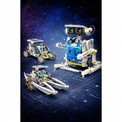 Kit Montagem Robô Solar 14x1 Iniciante Educacional Robótica