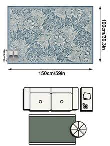 1pc Vintage Southeast Asian Style American Luxury French Aesthetic Simple Floral Print - Soft Faux Cashmere Area Rug, Bathroom, Kitchen, Entrance, Hallway, Bedside, Living Room, Bedroom, All-Season Machine Washable Floor Mat, Home Decor - Multicolor - View 14