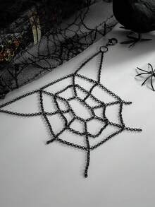 1pc Gothic Black Metal Spider Web Pants Chain, Halloween Punk Style Pocket Chain Accessory For Women Street Party - Pants Chain - View 6
