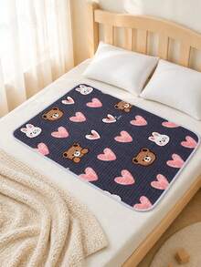 Reusable Washable Care Protection Pad, Cute Cartoon Pattern Design, Exquisite Craftsmanship, High-Quality Choice, Suitable For Multiple Scenarios And People, Soft And Breathable, Ensures Peaceful Sleep, Quick-Drying And Absorbent, 4Sizes - Multicolor - View 3