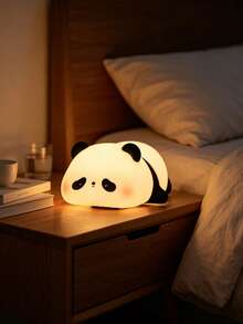 1pc Panda Shaped Home Decor Night Light - Silicone Touch Lamp, 3 Modes, USB Rechargeable LED Light, Suitable For Bedroom, Living Room, Desk And Other Indoor Decor, Thoughtful Christmas Gift For Family And Friends - Multicolor - View 9