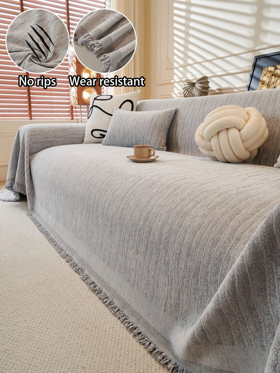 ZXZGM 1 pièce Housse de canapé en velours minimaliste de luxe, housse de canapé de style bohème, housse de canapé de luxe épaisse et à la mode, texture de qualité premium haut de gamme, canapé décoratif, protège le canapé, décoration de la maison, adapté aux animaux de compagnie, antidérapant, anti-poussière, anti-griffures de chat, adapté aux animaux de compagnie, utilisation toute saison, convient pour la chambre, le salon, la librairie, le bureau, la voiture, le club, la fête, canapé 1-4 personnes, canapé en L, housse de canapé, housse de canapé