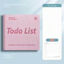 1pcsTodo List Hard‑Cover Task Planner, Daily To‑Do List Notebook, Portable Faux‑Leather Cover Time‑Management Journal For Students And Office Use, Time‑Management Hand‑Writing Notebook,Halloween And Christmas Gifts - Multicolor - View 8