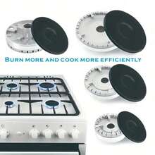 4pcs Black Gas Stove Burner Caps, Home Gas Stove Accessories, Durable Wear-Resistant Easy To Clean Kitchen Cookware Parts - View 2