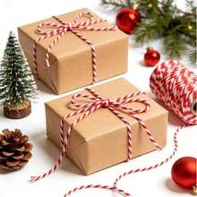 Cuerda de unión de ganchillo hecha a mano con hilo de oro de 2mm y bicolor, adecuada para hornear, manualidades DIY, Navidad, bodas, embalaje del hogar y cuerda de embalaje decorativo - Multicolor - Ver 4